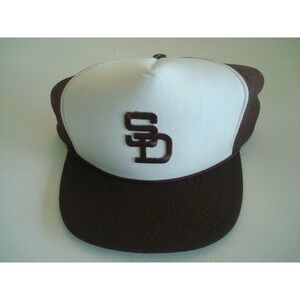 SAN DIEGO PADRES TRUCKER      90S GOLF‎ BEACH SNAPBACK HAT CAP VINTAGE S5